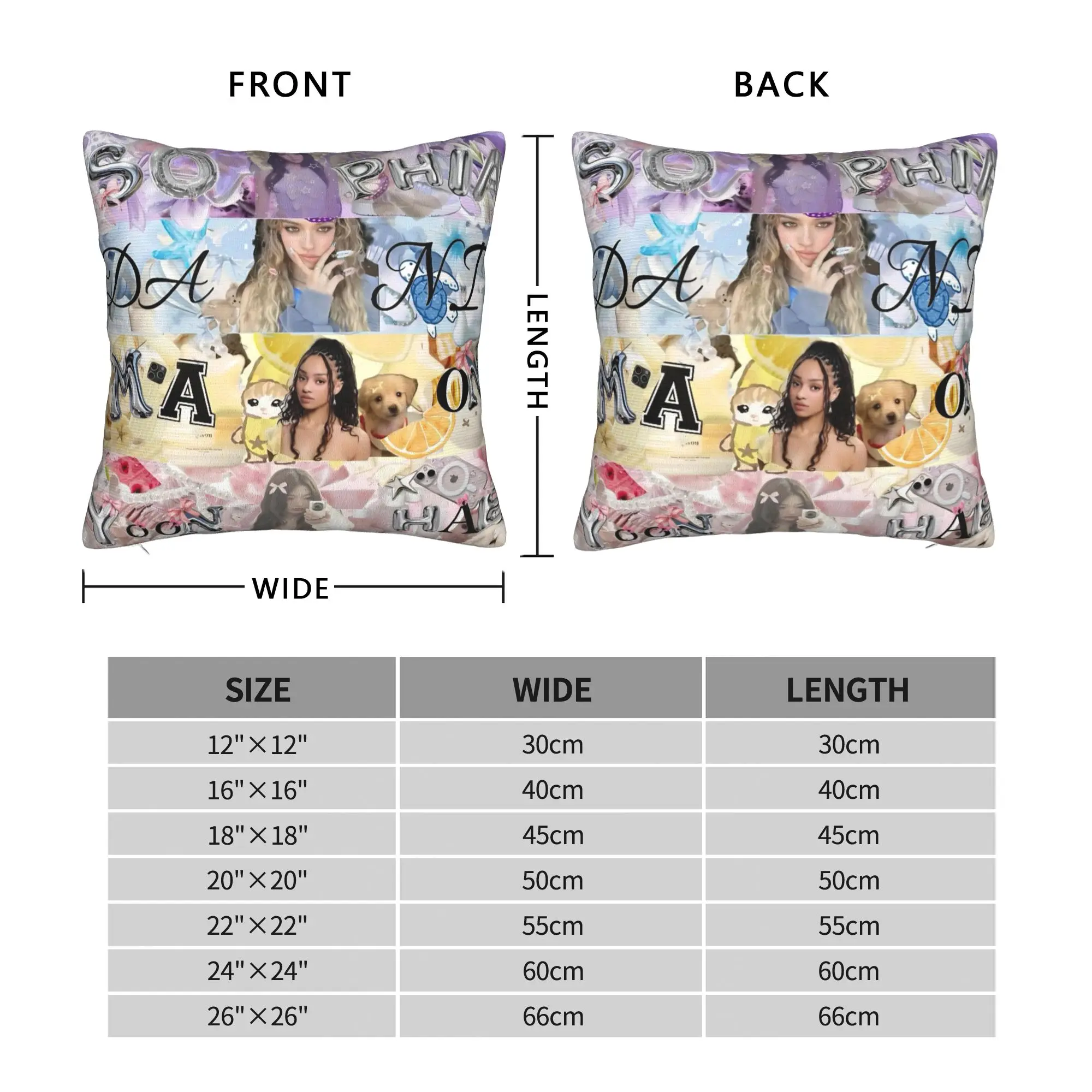 Katseye Music Group  Pillow Case  Comfy Pillow Cover Retro Trendy Pillowcases For Living Room Bed Chair