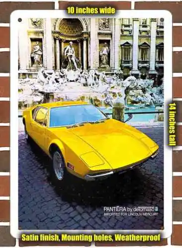 Metal Sign - 1971 De Tomaso Pantera3- 10x14 inches