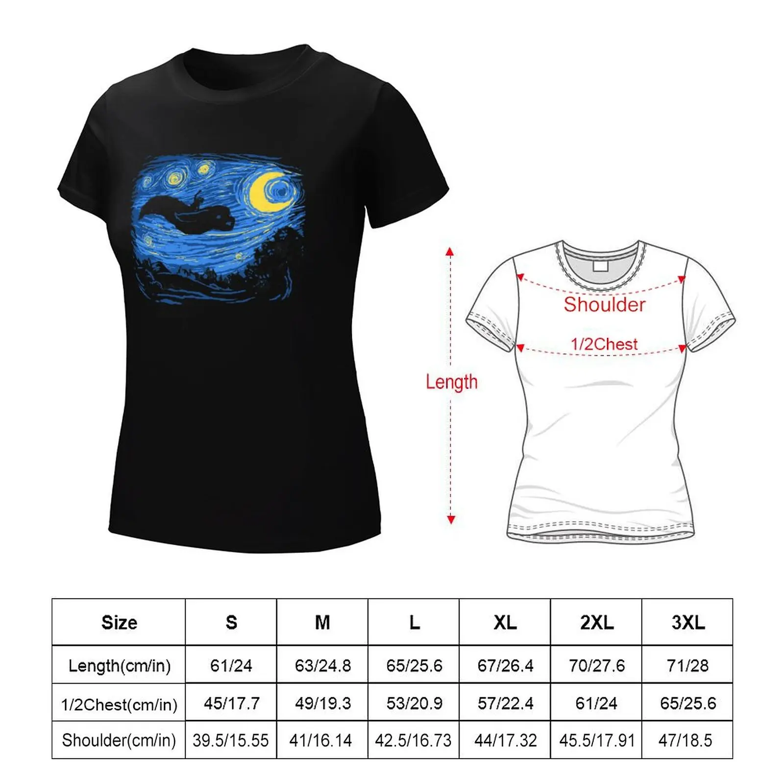 Neverending Night T-Shirt cute tops vintage clothes graphics rock and roll t shirts for Women