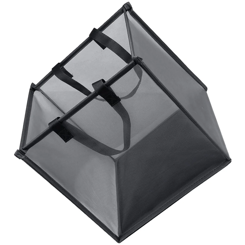 

Mesh Laundry Hamper Folding Large Capacity Basket Lightweight Handle Design Collapsible Storage for Clothes Bathroom Bedroom