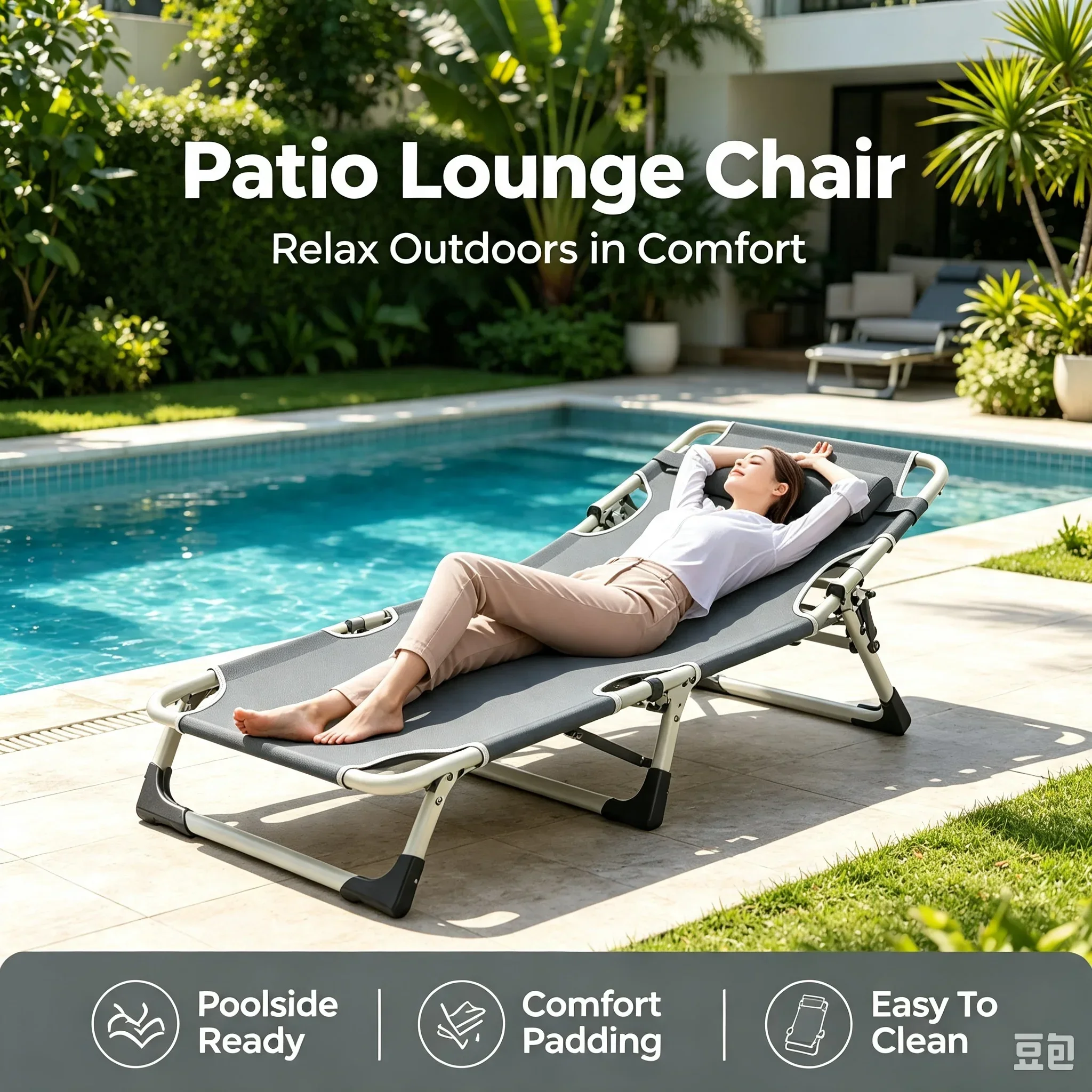 Office Lunch Nap Folding Lounge Chair Dual Use Reclining Fold Chair Adjustable Portable Outdoor Beach Camping Marching Bed