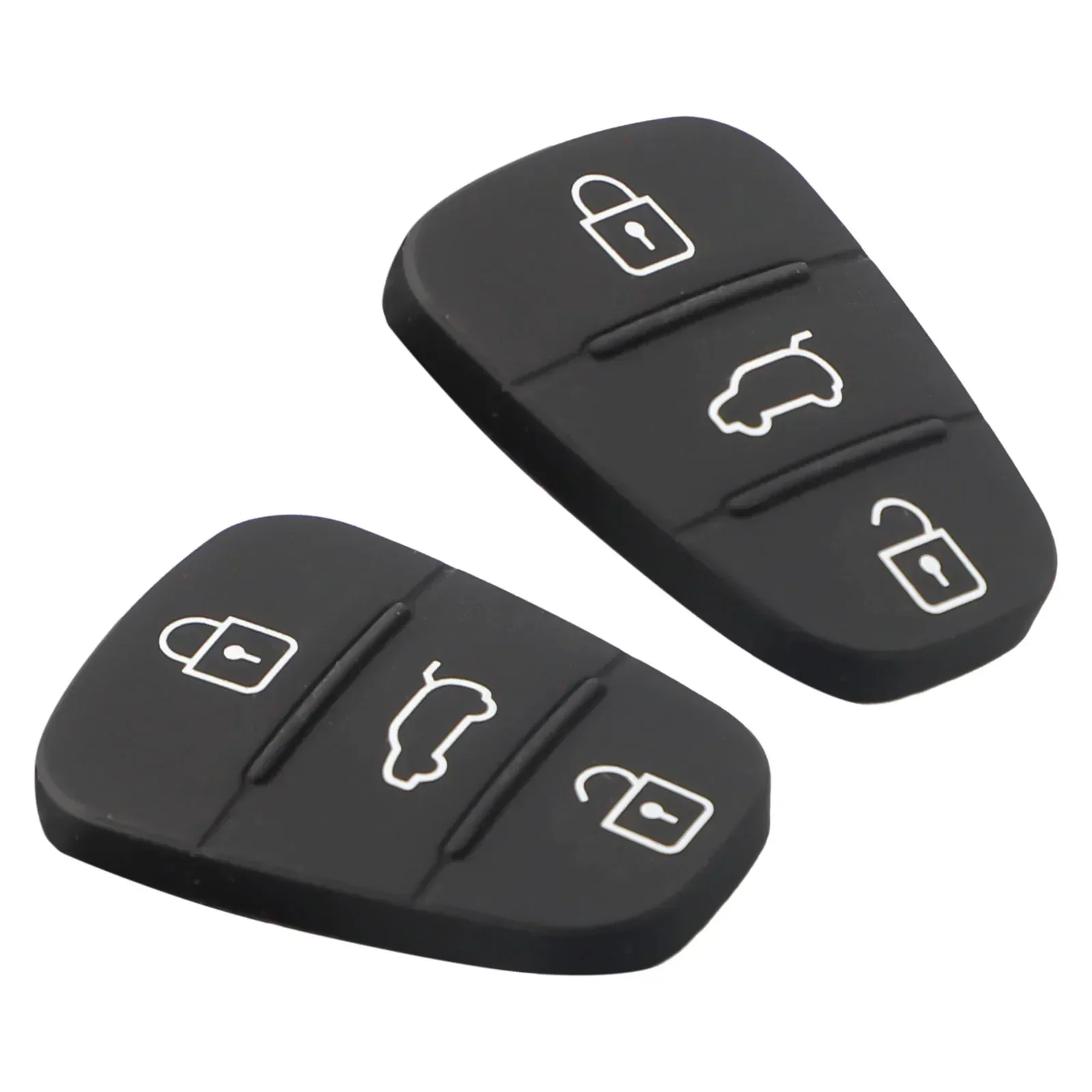 2 stücke 3 Tasten Fernbedienung Auto Schlüssel Shell Fob Gummi Pad Schwarz Für Hyundai I10 I20 I30 Für KIA 2012 remote Auto Schlüssel Fob Fall Abdeckung