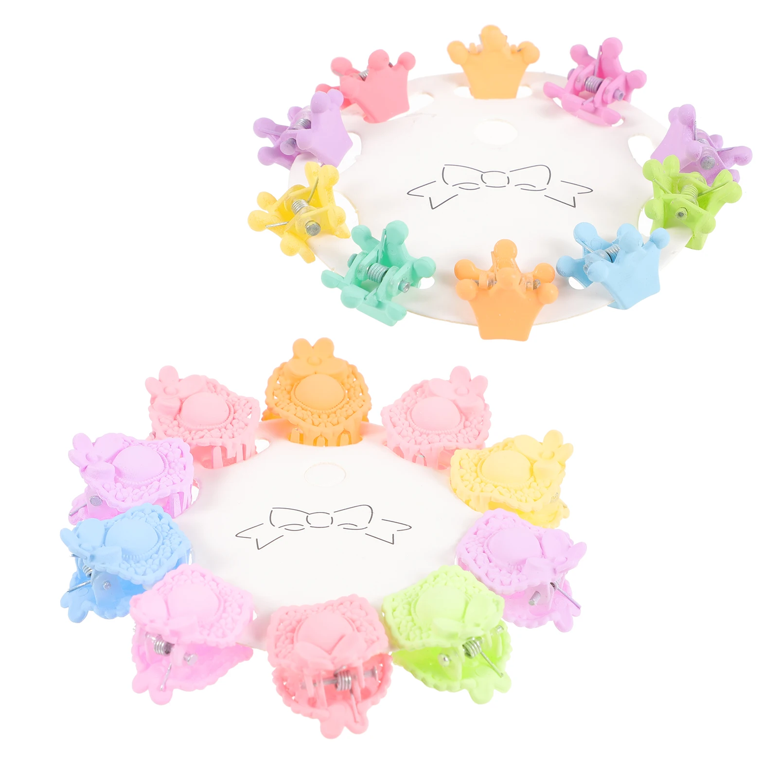 

20 Pcs Children Hairpin Baby Accessories Small Claw Clip Toddler Girl Clips Mini Plastic Hat Crown Shape Easy Use Comfortable No