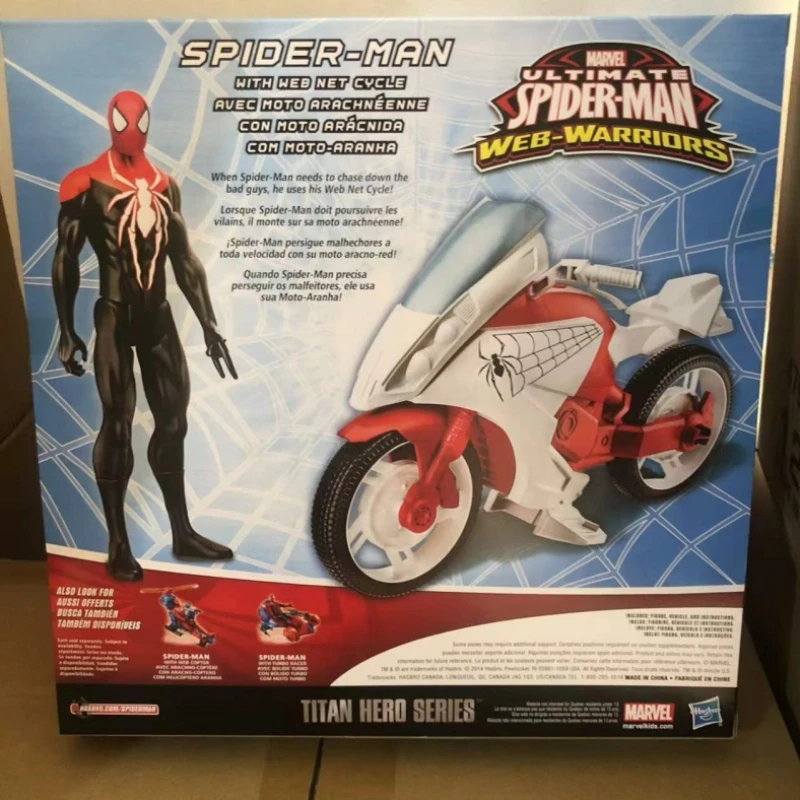 مارول The Amazing Spider-man 2 Spiderman Motorcycle Flying Iron Man Chariot Pvc Super Hero Comic Action Figure Model Toys