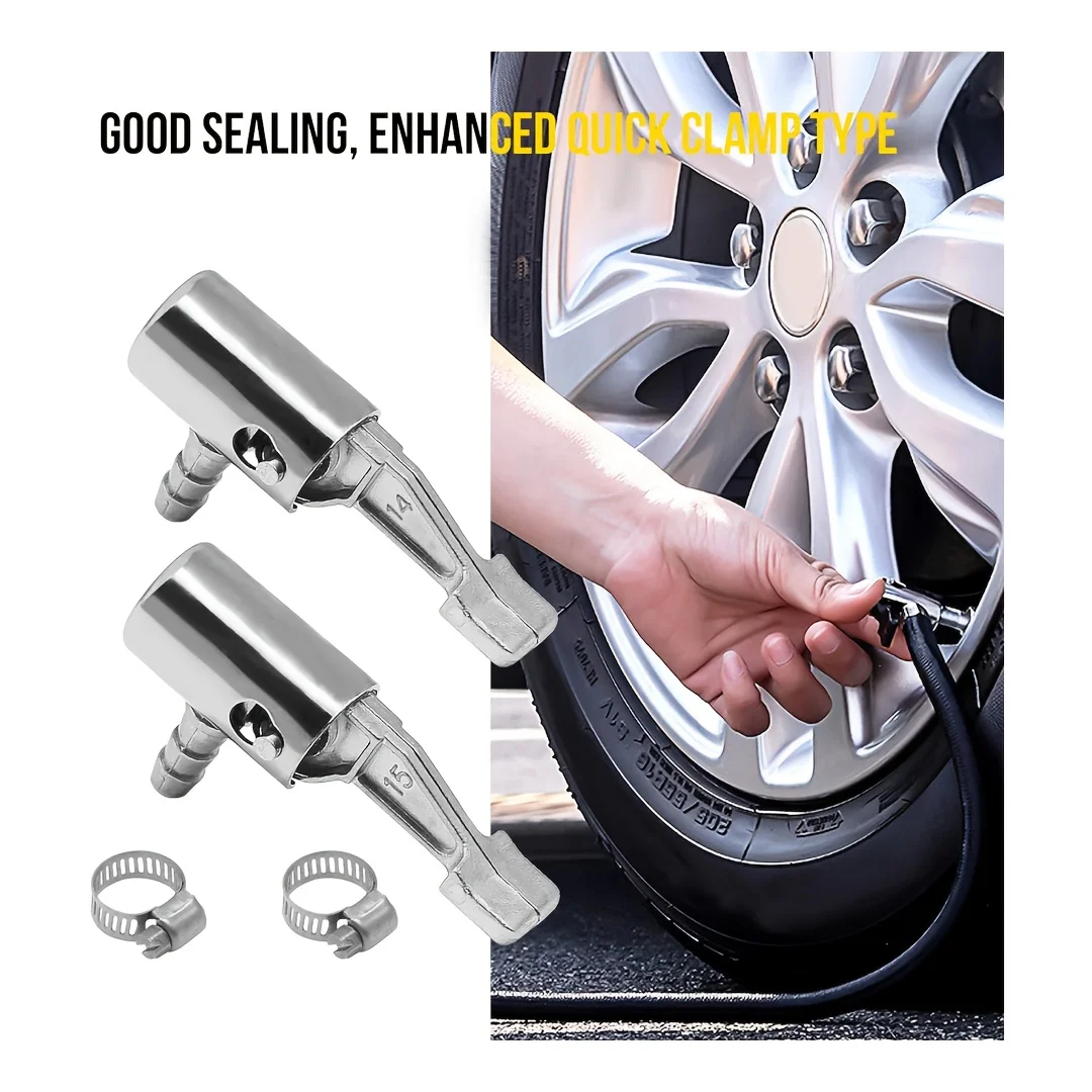 

Car Tire Air Chuck 1/4 "Locking Metal Air Chuck Air Compressor Tire Chuck Inflator With Hook Loop Joint Tire Inflation Tool