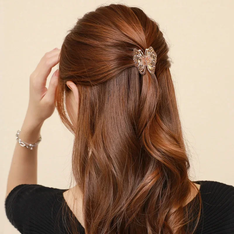 Colored Rhinestone Hair Claws Ponytail Holder Hairpin for Women Crystal Bird Nest Twist Clip Bun Hair Clip Hair Styling Tool New