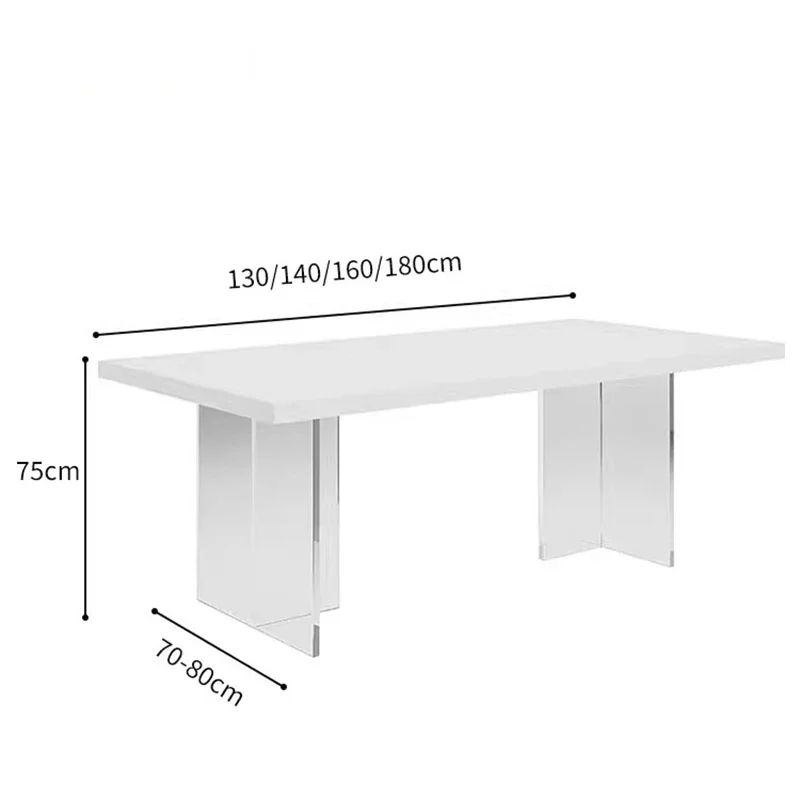 Ensembles de salle à manger rectangulaires en acrylique, tables de restaurant, cuisine, réception, salle à manger, élégant, Estisch, sédentaire, LT, 73