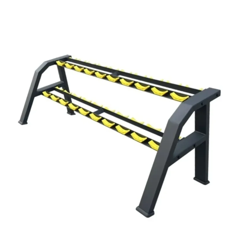 2-Tier Adjustable Chrome Dumbbell Rack Safety Design Stable Stand For Home Gym