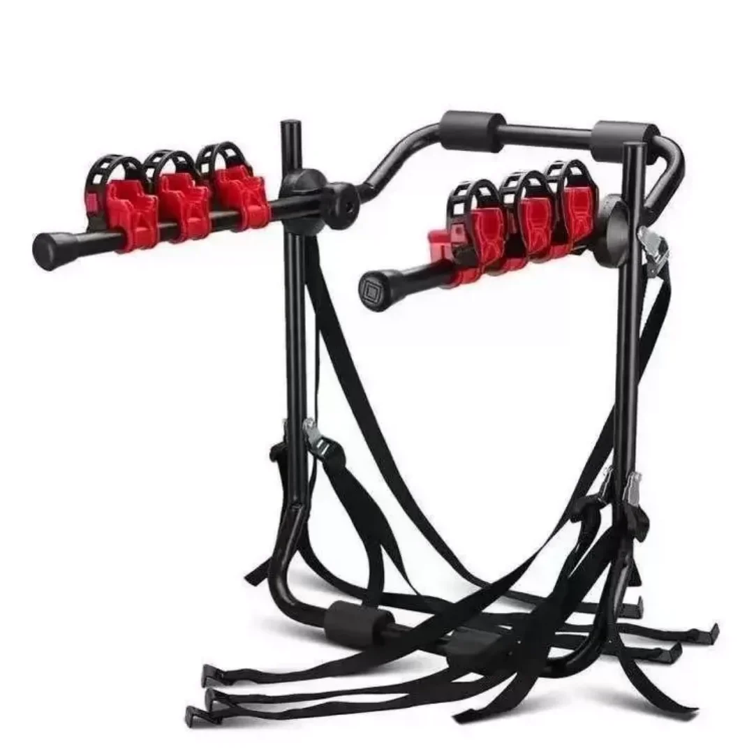 Trunk‑Mounted Bike Carrier, Portable Foldable Metal Bicycle Stand for Automobile Back Mount