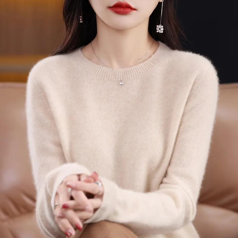 

Wool Sweater women Knitted Pullover O-neck Warm Sweaters 2025 Autumn Winter Clothing Knitting Pull Streetwear Jumpers Knitwears