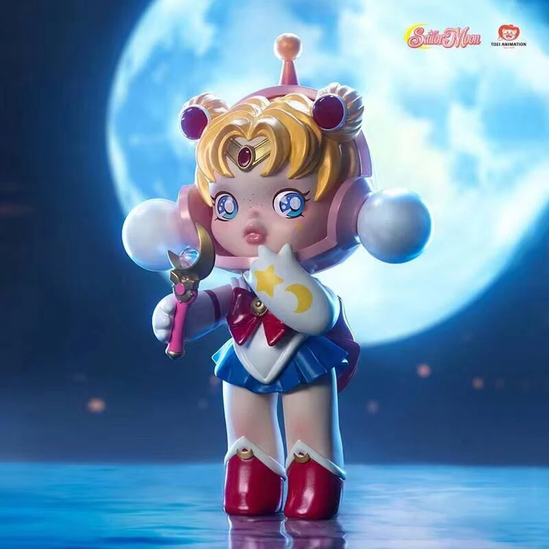 New Skullpanda X Sailor Moon Anime Action Figure Kawaii Dolls Decorations Figurine Model Desktop Display Toys Girl Birthday Gift