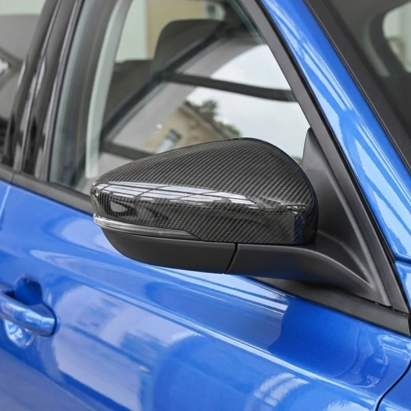 Real Dry Carbon Fiber Mirror Cover For Ford Focus MK4/4.5 ST ST-Line 19-25 Side Rearview Mirror Cap Exterior Modification Parts