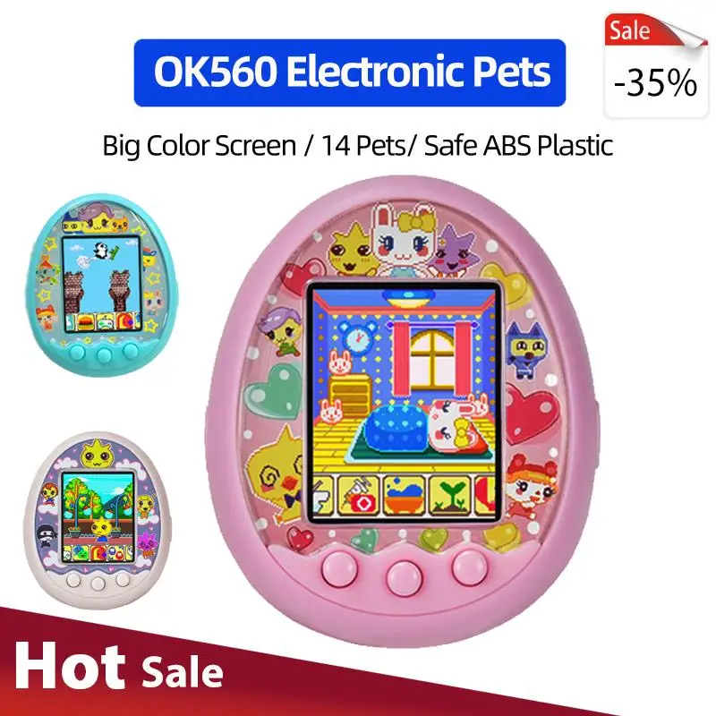 Tela sensível ao toque Animais Eletrônicos, Brinquedo Interativo, Material Seguro ABS, Tela Colorida, E-Pet, Mais de 6 Anos, 1,77"