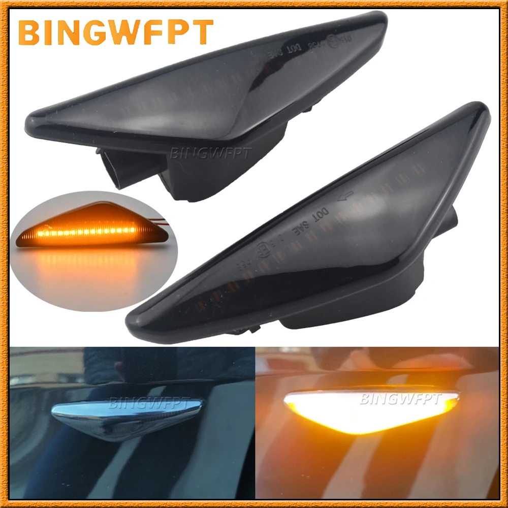 

2 шт. для BMW X3 F25 2011-2017 X5 E70 2007-2013 X6 E71 E72 2008-2014 без динамического светодиода, боковой габаритный индикатор, мигалка