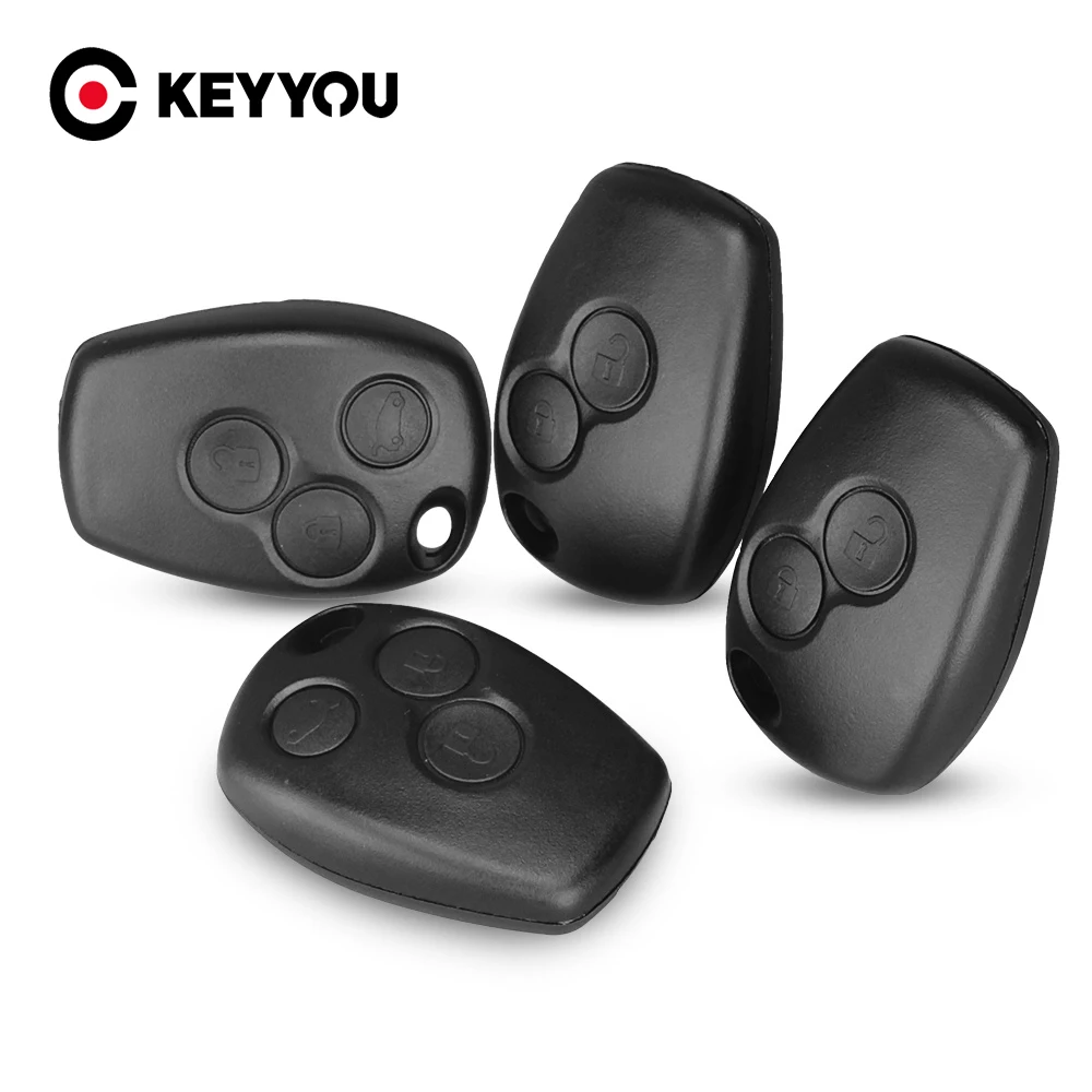 KEYYOU Remote Car Key Case No Blade 2 Buttons Key Shell Fob Cover Case For Renault Dacia Modus Clio 3 Twingo Kangoo 2