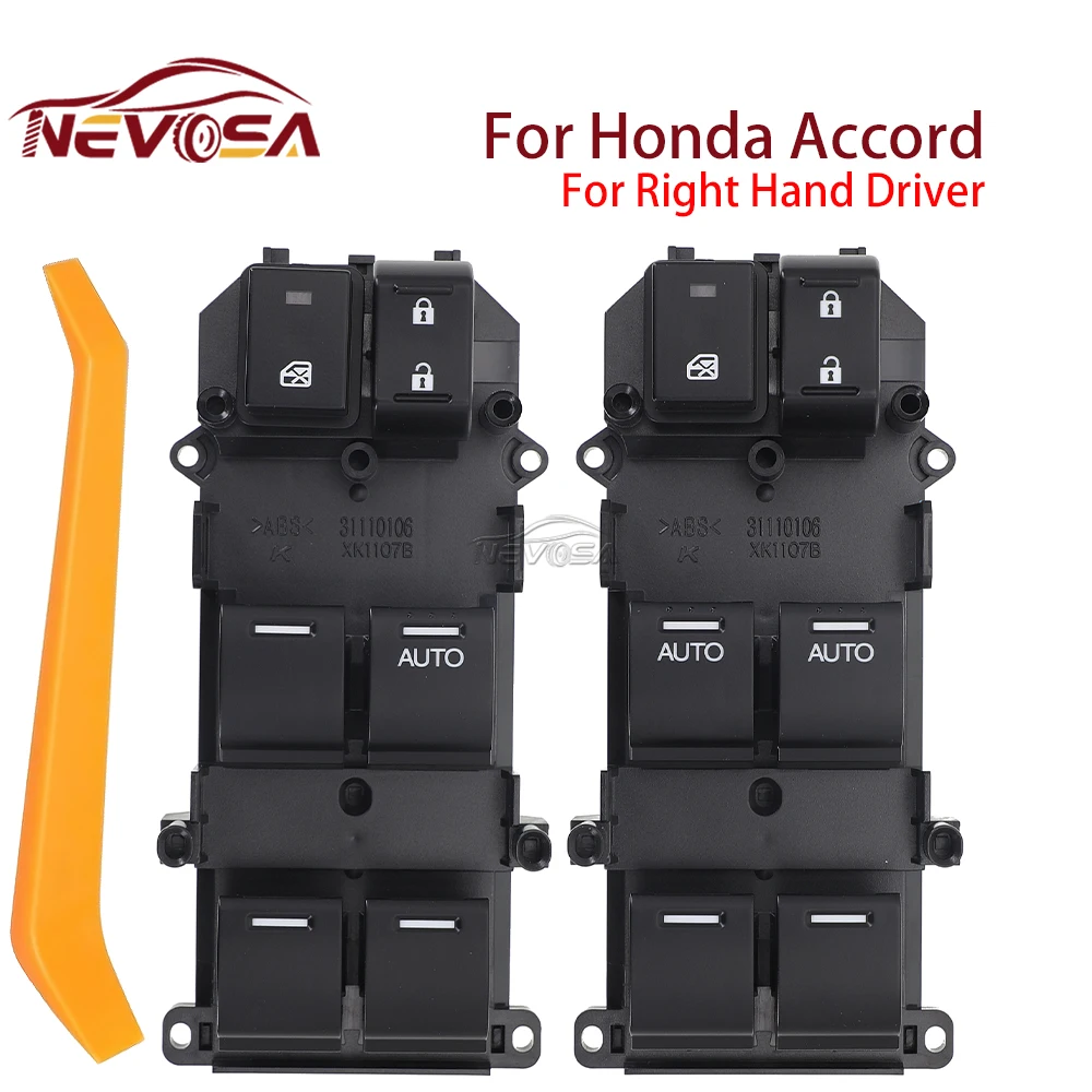 NEVOSA Right Hand Driver 2 Auto For Honda Accord 2009 2010 2011 2012 2013 2014 Power Window Switch 35750-TC0-U12 35750TC0U12