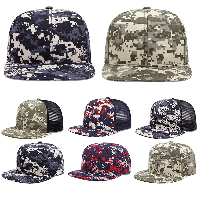 2024 New Fashion Camouflage Vintage Cap for Men Fashion Hip Hop High Quality Net Cap Snapback Outdoors Summer Hat for Women