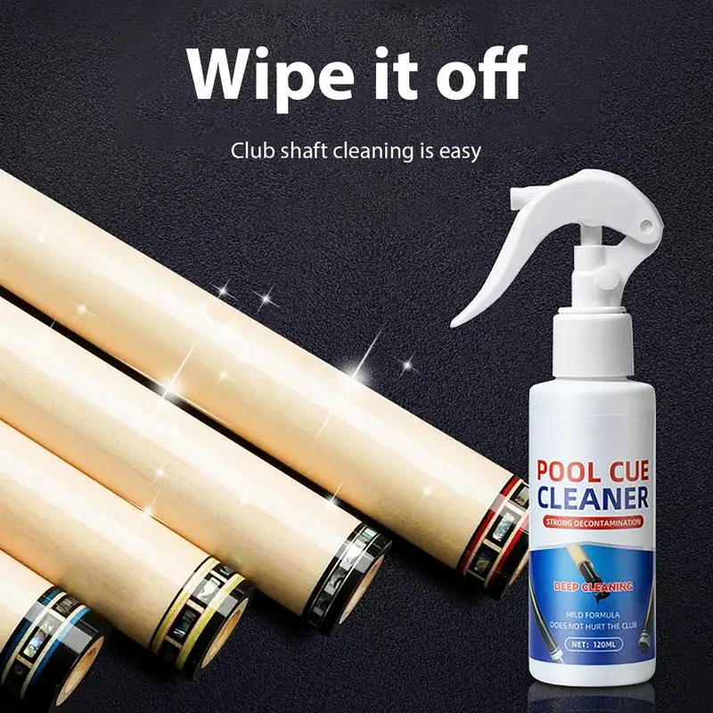 Pool Cue Shaft Cleaner Club Polishing Deep Cleaning Agent Stain Removal Spray Brightening Maintenance Oil for Billiards Lovers