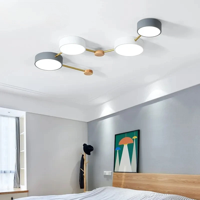 Nordic Macaron Led Home Ceiling Lights Modern Minimalist Splicing Light Fixture Bedroom Living Room Decoration Ceiling Lamps