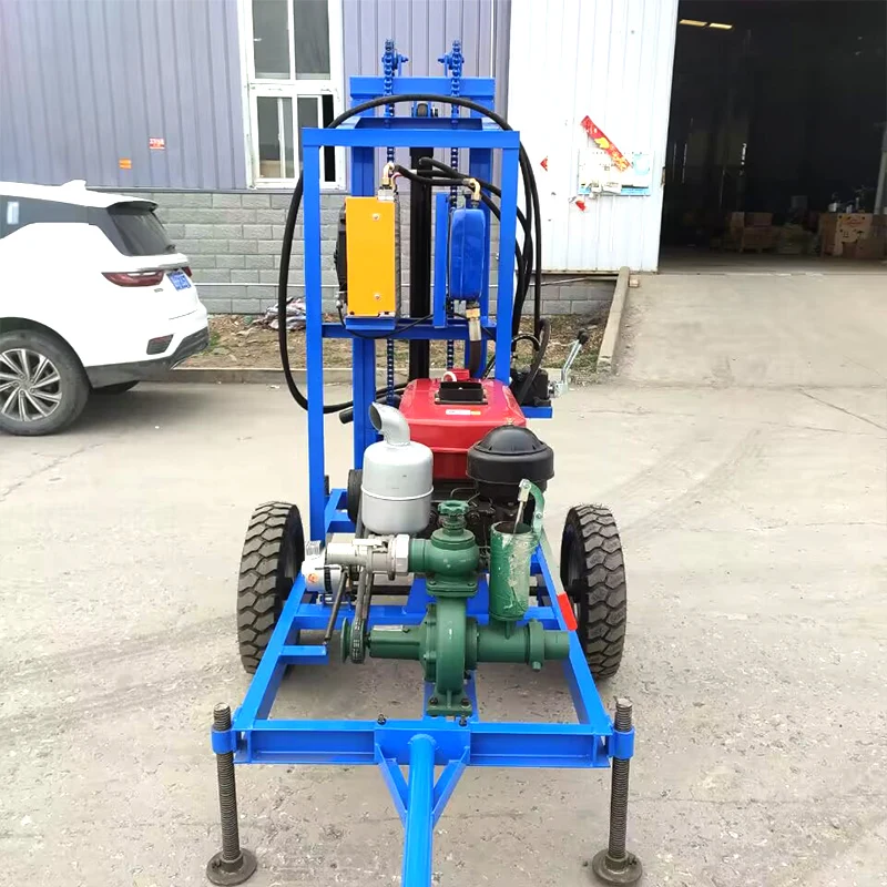 Trailer-Mounted Diesel Drill Rig 100m 200m 300m Depth Ideal for Small Farms Homesteads and Rural Water Supply