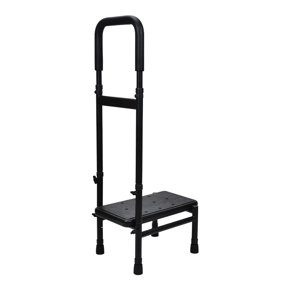 Customizable single-layer step stool for the elderly and children, cabinet raised toilet, bedside footstool, armrest,