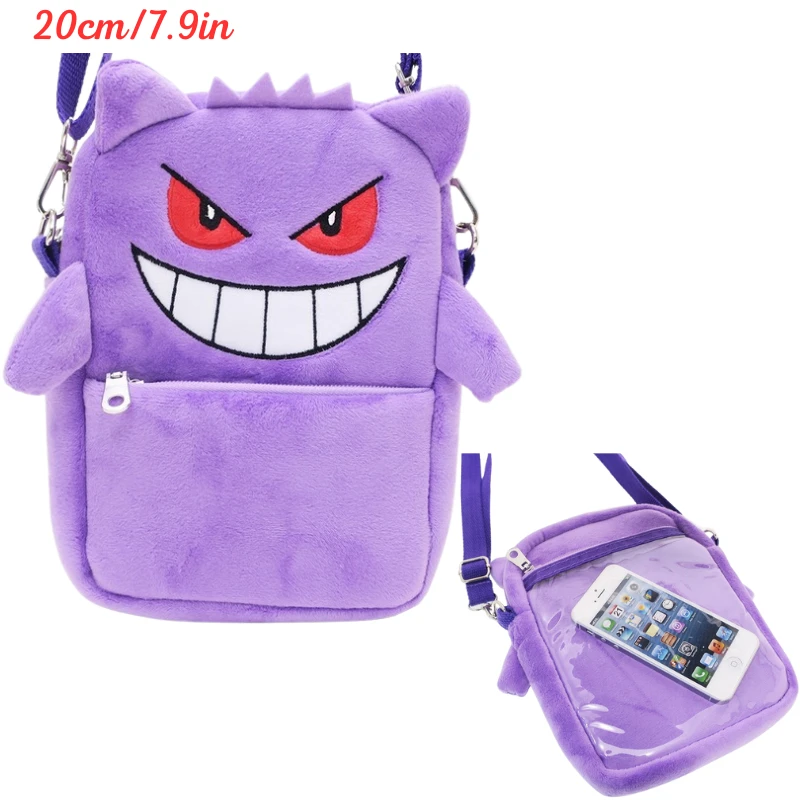 Neue Pokemon Gengar Lucario Mimikyu Snorlax Plüsch-Schultertaschen Spielzeug Kawaii Anime Psyduck Rowlet Pikachu Plüschpuppen Geschenke für Kinder