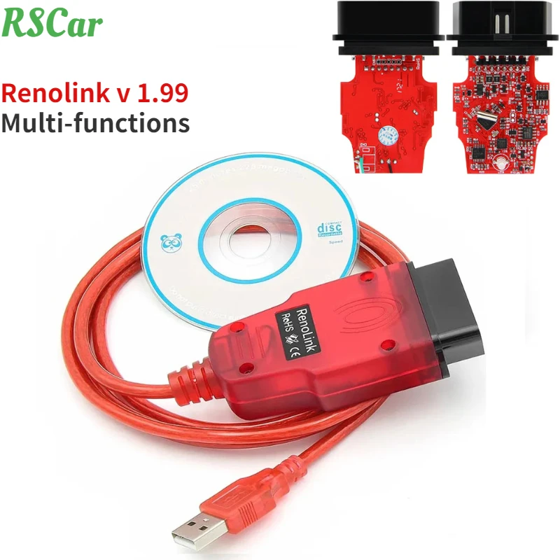 New Renolink V1.99 for Renault Car Airbag Reset OBD2 Car Auto Diagnostic ECU Tuning/air-ba9 Reset/ECM UCH Key Programmer Tool