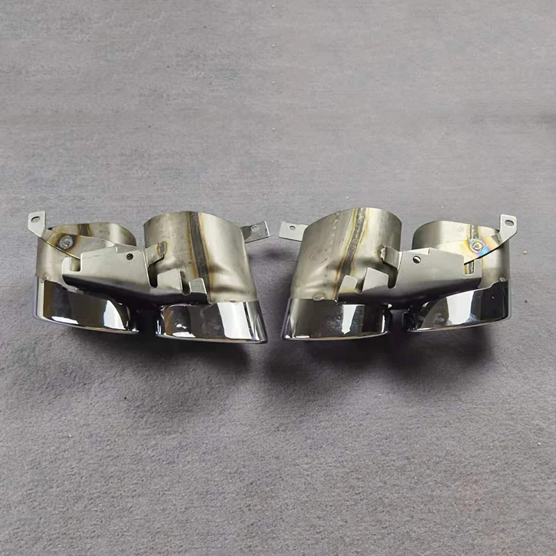 Exhaust Pipe Muffler Tip Stainless Black Tail Throat For AUDI Original Q8 Sport Style Change SQ8 Diffuser 2020+ Car Accessories