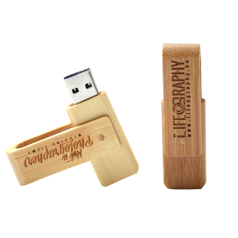 Clé USB 2.0 en bois avec logo personnalisé gratuit, clé USB portable, disque U, capacité réelle, boîte cadeau, 64 Go, 32 Go, 16 Go, 8 Go, 4 Go