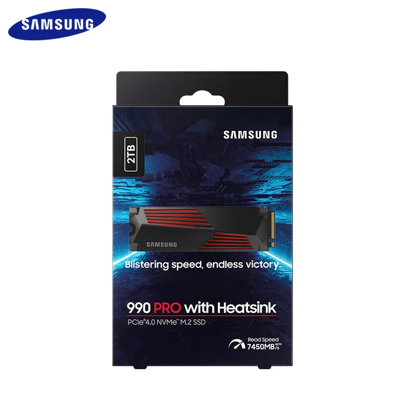 Samsung 990 Pro SSD Original NVMe M.2 1TB 2TB Flash Hard Disk Drive with Heat Sink Internal Solid State Disk for Desktop Laptop