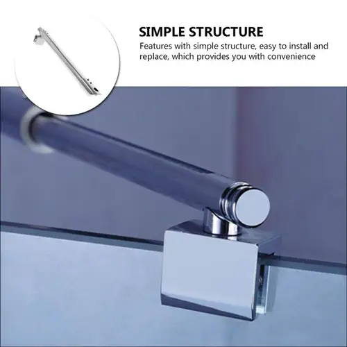 Imagen 2 del producto Barra de soporte de Panel de vidrio para ducha sin marco, soporte de Hardware para puerta de ducha resistente, solución de fijación de Panel de ducha de baño, nuevo