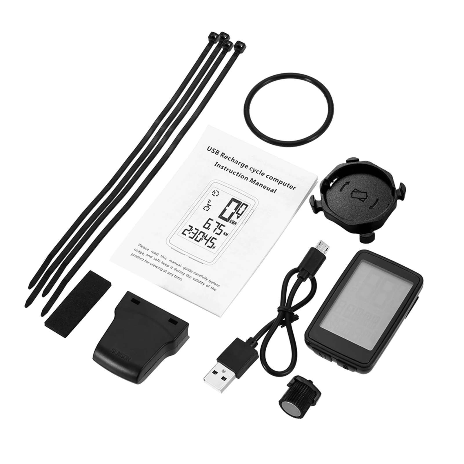 

【New】Lixada USB Rechargeable Wireless Bike Cycle Computer with Speedometer Odometer digital bike computer