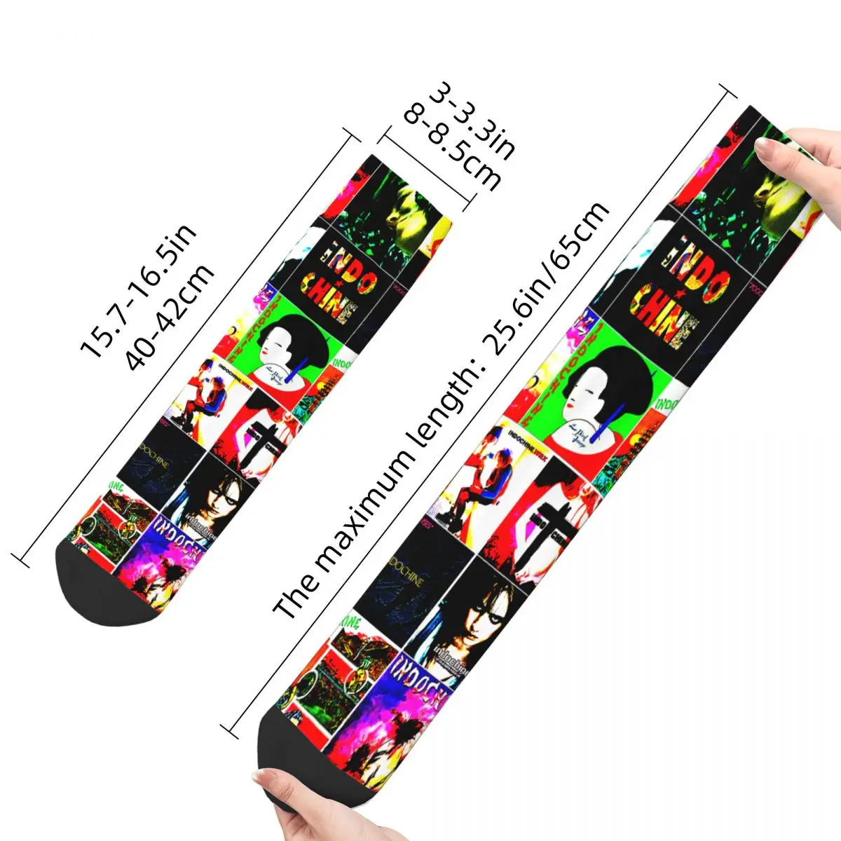 Best Of Seller Logo Music Indochine Band From team Stocking Novelty Better Sell Funny Vintage Contrast color Compression Socks