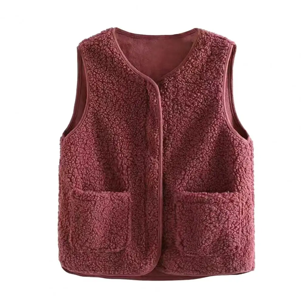 Women Fleece Coat Cozy Sherpa Fleece Vest with Pockets for Women Warm Jacket for Fall Winter Stylish Zip Up for Weather