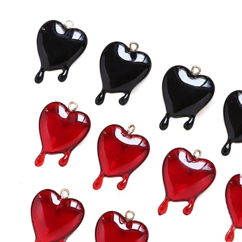 3 pieces  Acrylic creative heart shaped pendant  DIY jewelry discovery necklace bracelet earrings  Accessories materials