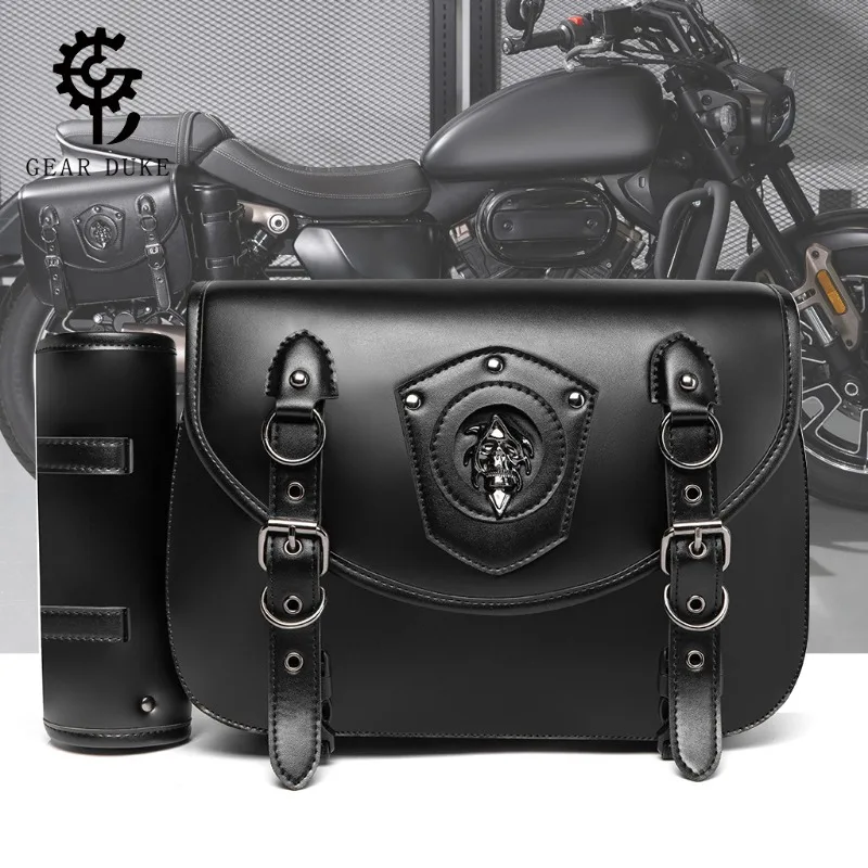 sacoche-de-selle-de-moto-retro-en-cuir-pu-sac-de-rangement-lateral-pour-outils-avec-porte-bouteille-d'eau-pour-harley-chopper-bobber-cruiser