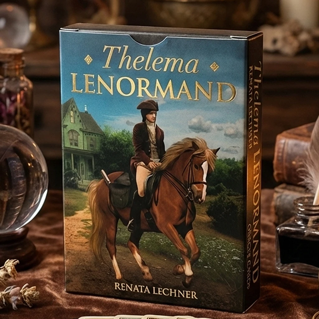 

Колода карт Thelema Lenormand Oracle, 36 эзотерических карт для гадания, для ежедневного наставления, двойной тисненый картон, 9*6 см.