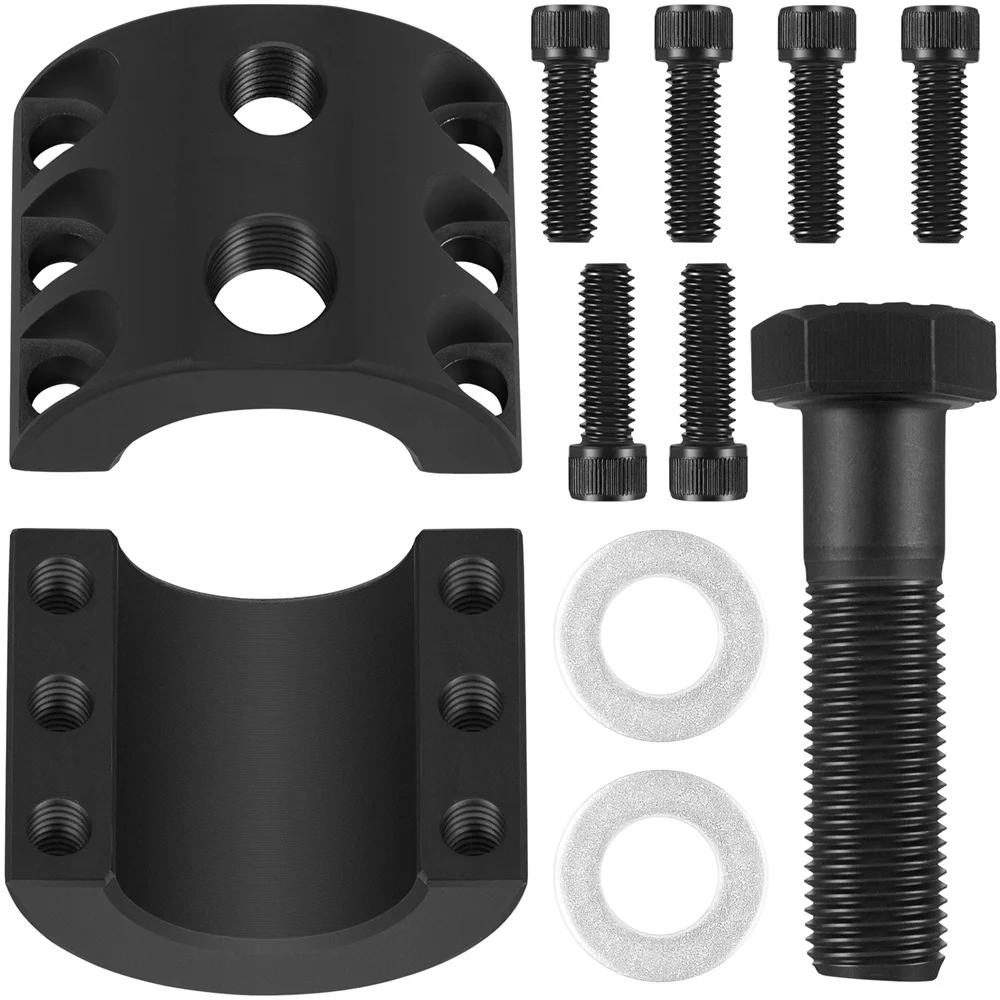 ANX Lenkungsstabilisator Spurstangenklemme für Jeep Wrangler JK TJ XJ ZJ MJ 2007-2018 mit 1-3/8 Zoll Durchmesser Spurstange (1-3/8' Außendurchmesser Rohr) – Detail 4