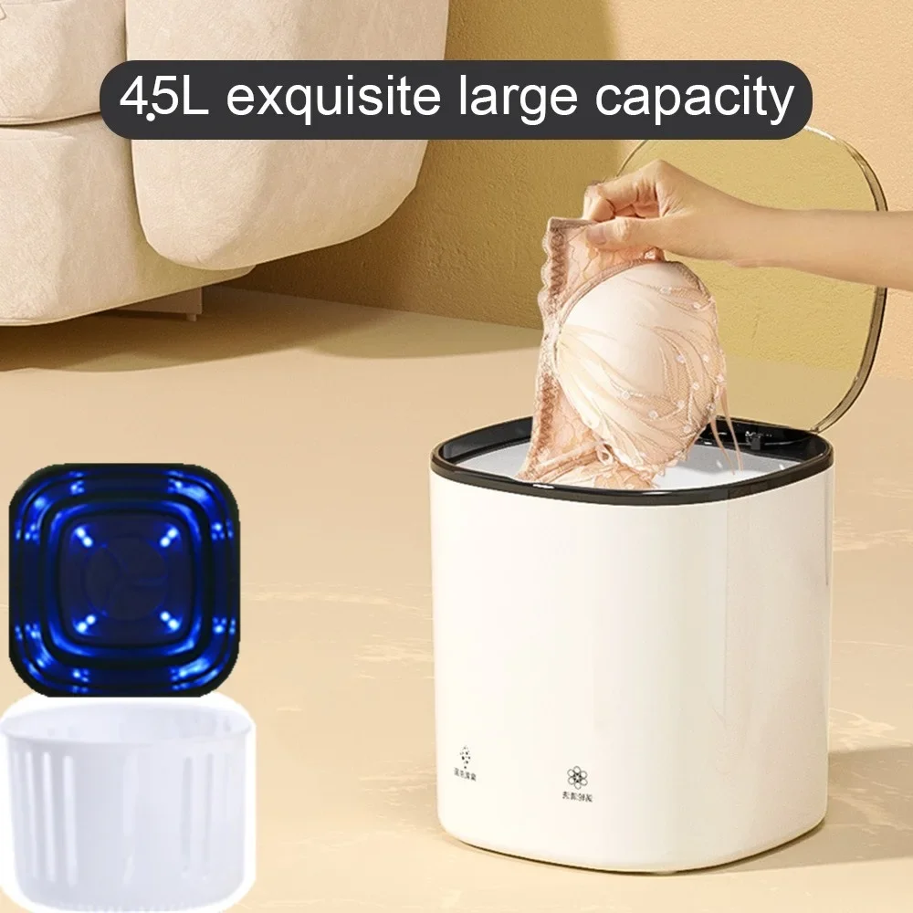 

4.5L Mini Portable Washing Machine With Dryer Bucket Clothes Socks Underwear Drying Centrifuge Cleaning Washer Travel
