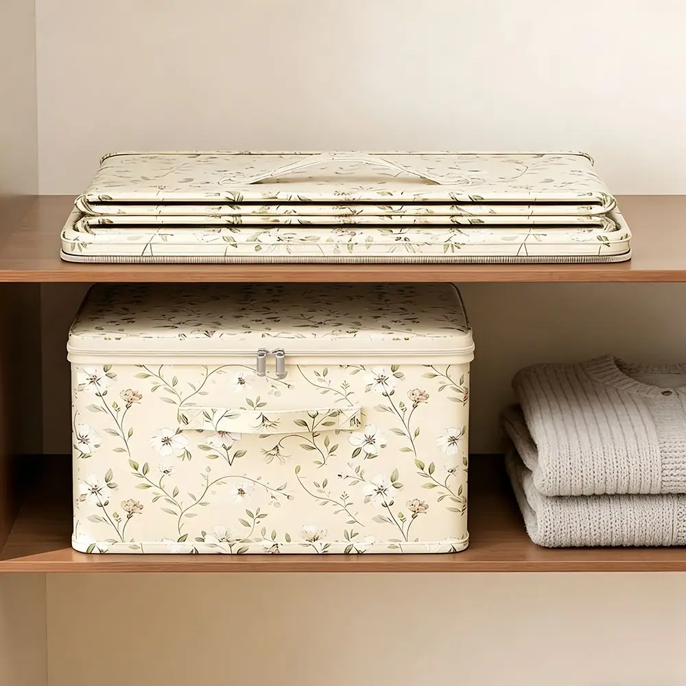 

Foldable Clothes Quilt Storage Box Washable Space Saving Wardrobe Storage Bins Large Capacity Dustproof Laundry Basket for Home