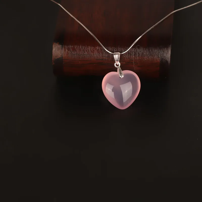 Natural 925 Silver Agate Fox Pendant Women's Chalcedony Water Drop Peace Buckle Jade Necklace Collarbone Chain Luxury Jewelry