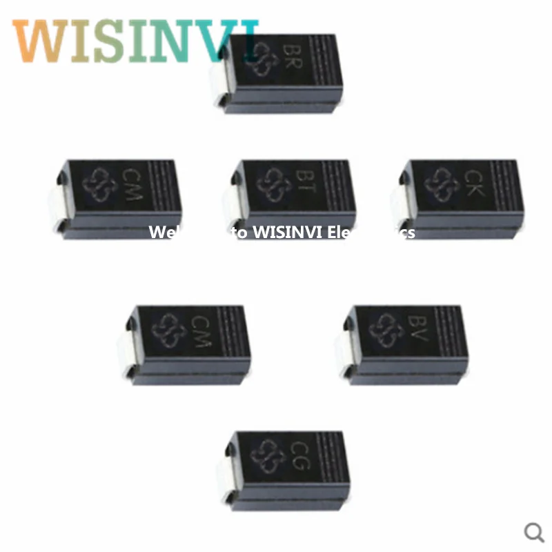 50 PCS  SMAJ26A SMAJ28A SMAJ30A SMAJ33A SMAJ36A SMAJ40CA SMAJ43CA SMAJ45CA SMAJ48CA SMAJ51CA SMAJ54CA 400W 5A SMA