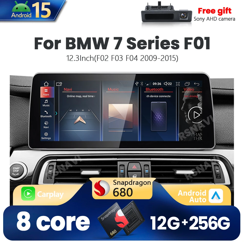 

Qualcomm Snapdragon 680 Android 15 For BMW 7 Series F01 F02 F03 F04 Car Radio Multiledia Video Players Wireless CarPlay Auto GPS