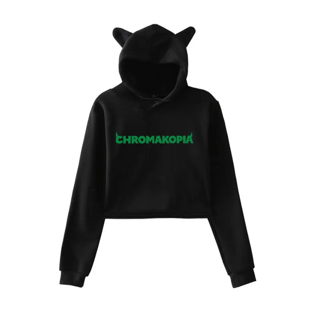 Chromakopia Album Hoodie Vintage 90s Streetwear Merch Hoodies Sports Sweatshirts for Girls Cat Ear Crop Pullover