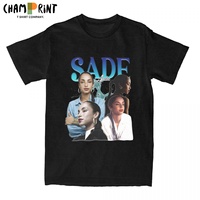 Amazing Sades Adu Music Band Jazz Pop T-Shirts for Men Crew Neck Cotton T Shirts Vintage 80s Short Sleeve Tees Original Tops