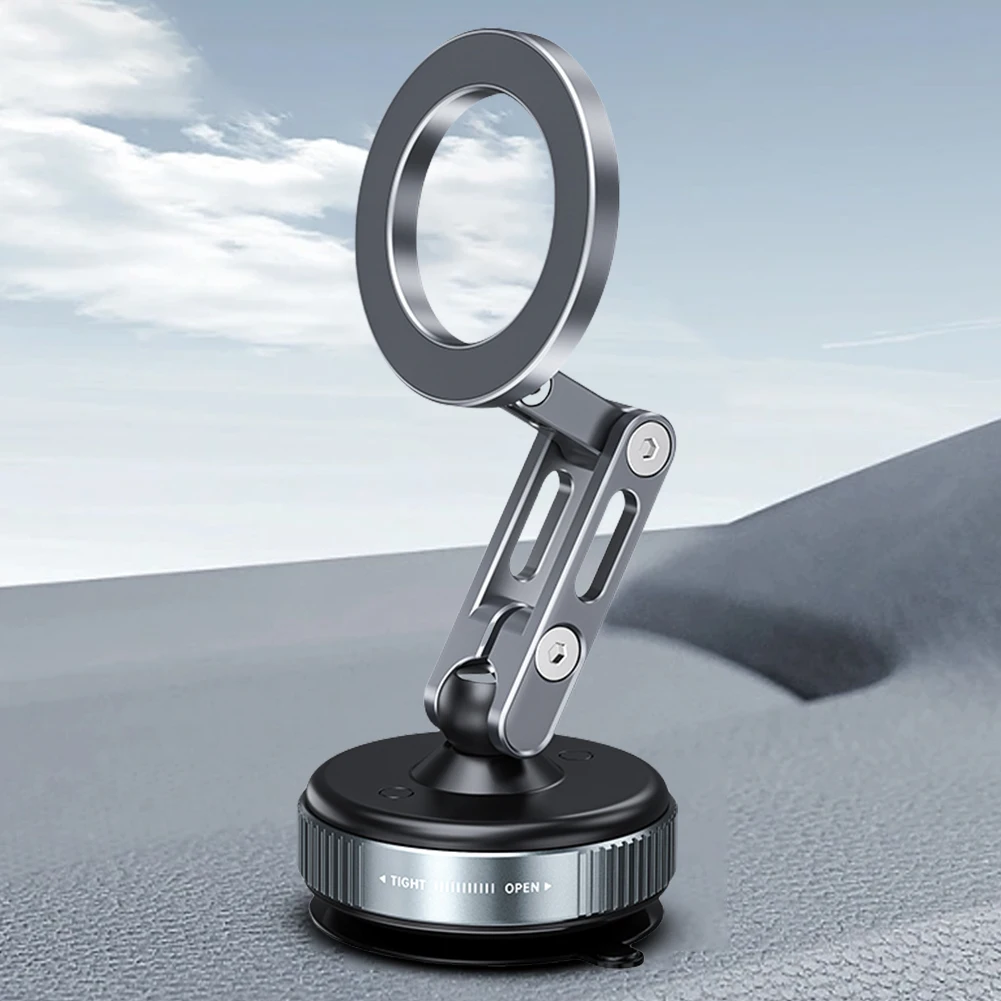 자석식 차량용 핸드폰 거치대 360도 회전 진공 흡착식 핸드폰 스탠드 아이폰 16/15/14/13/12 플러스/프로/맥스/미니용
