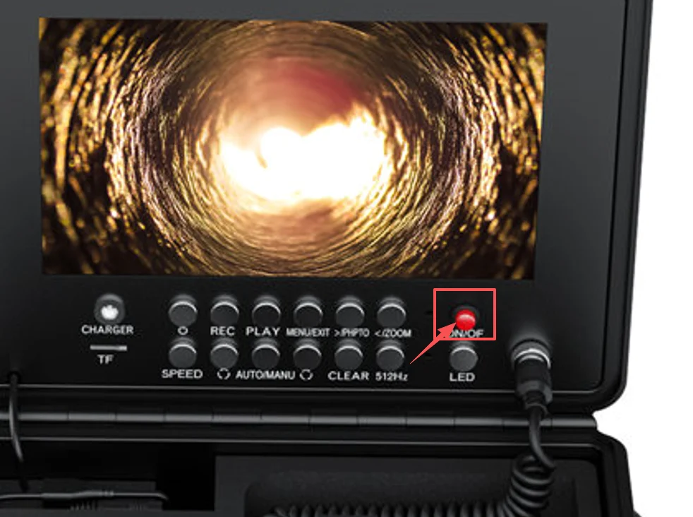 Power On/Off Button for GAMWATER Sewer Camera Host | Pipe Inspection Endoscope Main Unit Key Replacement Accessory