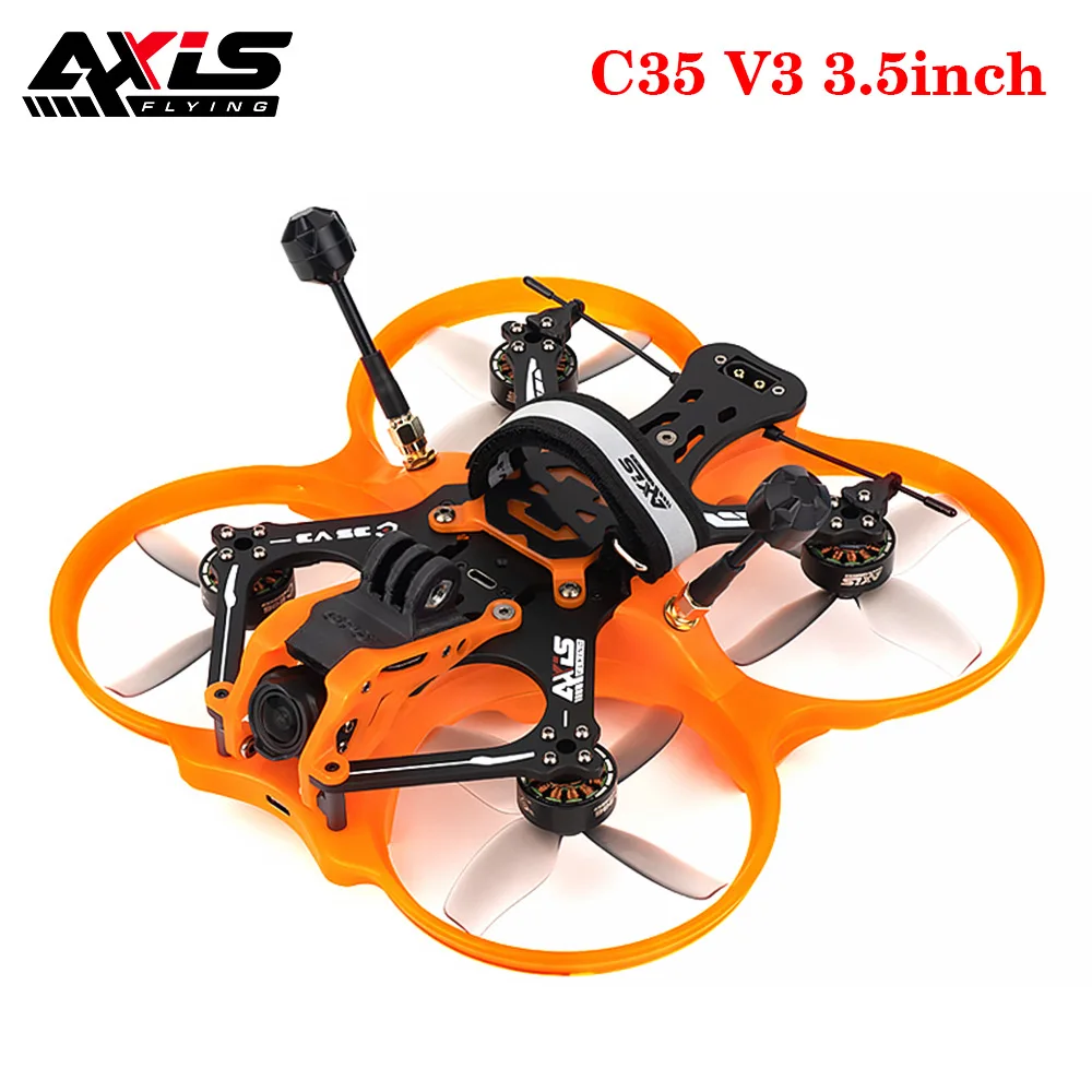 Axisflying C35 V3 3.5 بوصة Cinewhoop 160 ملم مع محرك F745 AIO، C206 1960KV، جهاز استقبال TBS RX متوافق مع DJI O3 لطائرة RC FPV بدون طيار