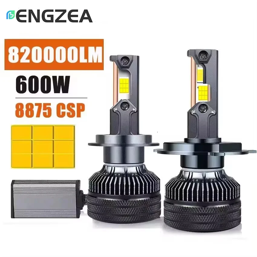 ENGZEA H7 H4 Led Lamp Three Copper Tube Led Lights 600W 820000LM For Car H1 H11 HB3 9005 HB4 9006 Led Headlight Bulb 6000K