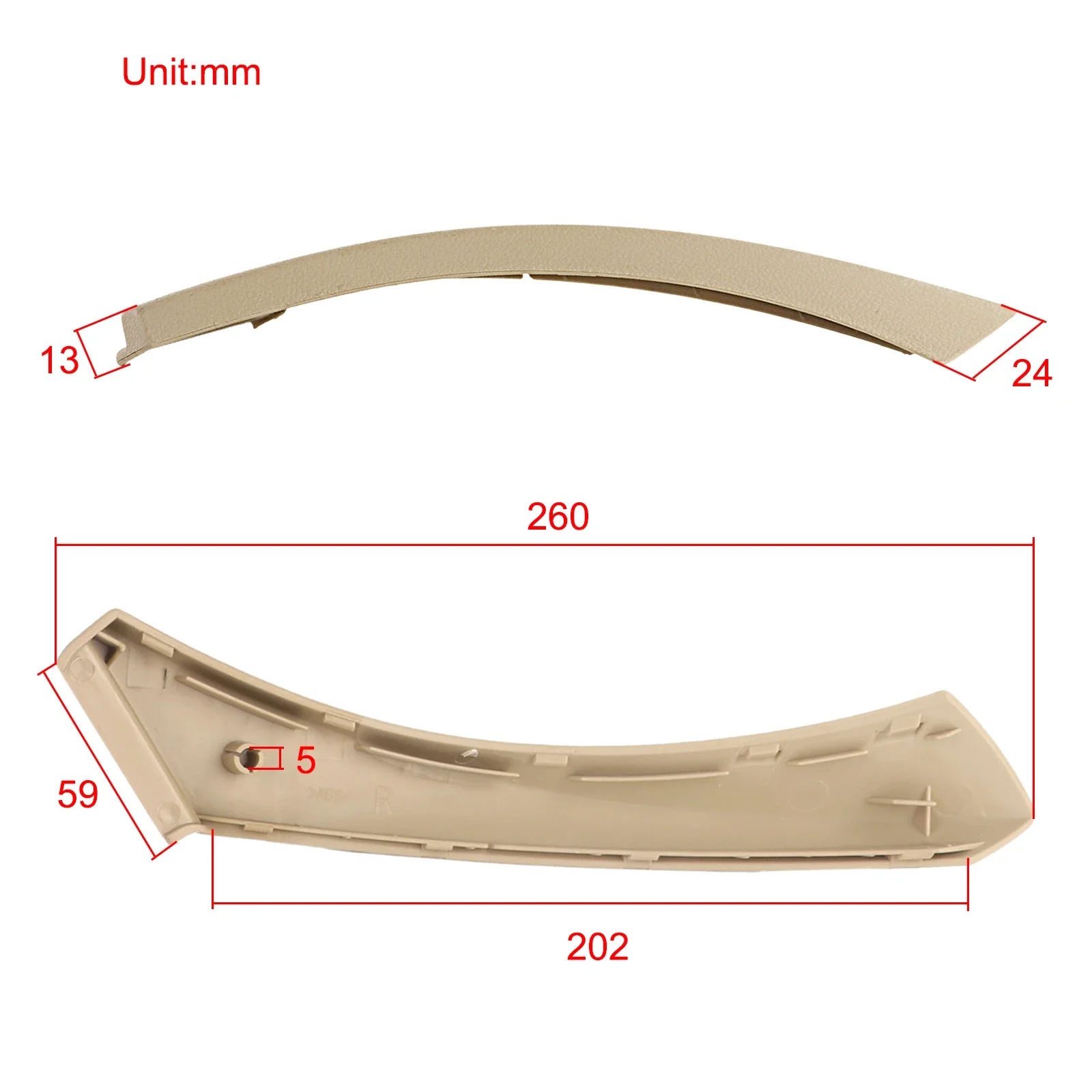 Right Inner Door Panel Handle Pull Trim Cover For BMW 3 Ser E90 E91 325 330